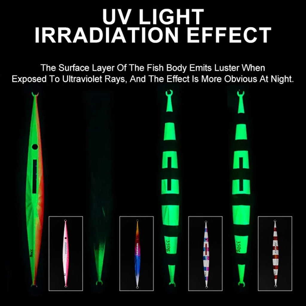 Glow in the Dark Fishing Lure Bionic Jigging Bait 150-400g Deep Sea Tackle - Dazzling colour-250g