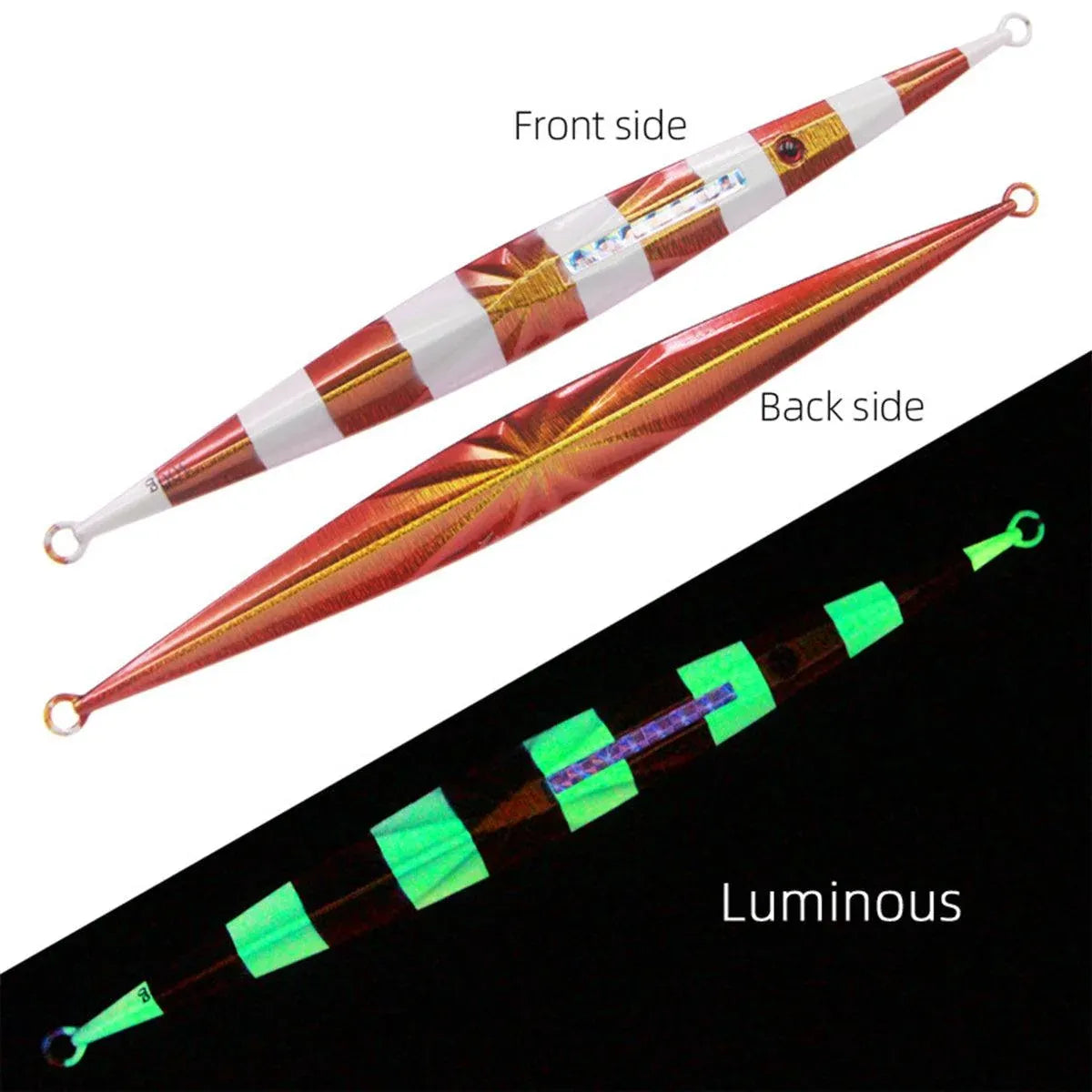 Glow in the Dark Fishing Lure Bionic Jigging Bait 150-400g Deep Sea Tackle - Dazzling colour-250g