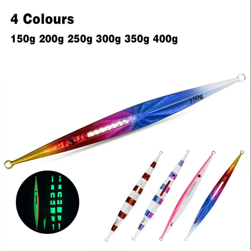 Glow in the Dark Fishing Lure Bionic Jigging Bait 150-400g Deep Sea Tackle - Dazzling colour-250g