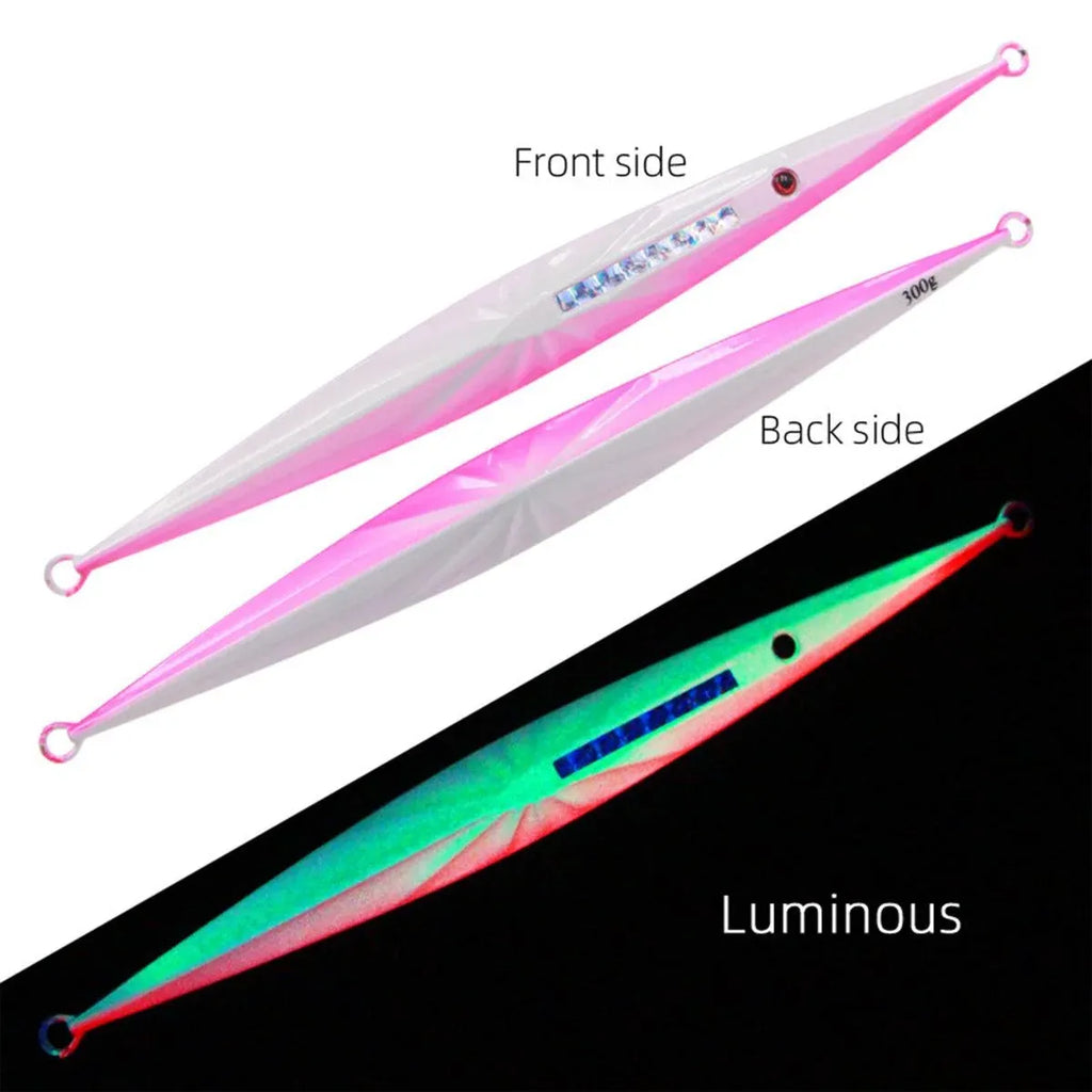 Glow in the Dark Fishing Lure Bionic Jigging Bait 150-400g Deep Sea Tackle - Golden brown-150g
