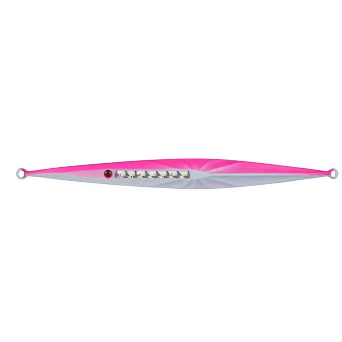 Glow in the Dark Fishing Lure Bionic Jigging Bait 150-400g Deep Sea Tackle - Pink white-150g