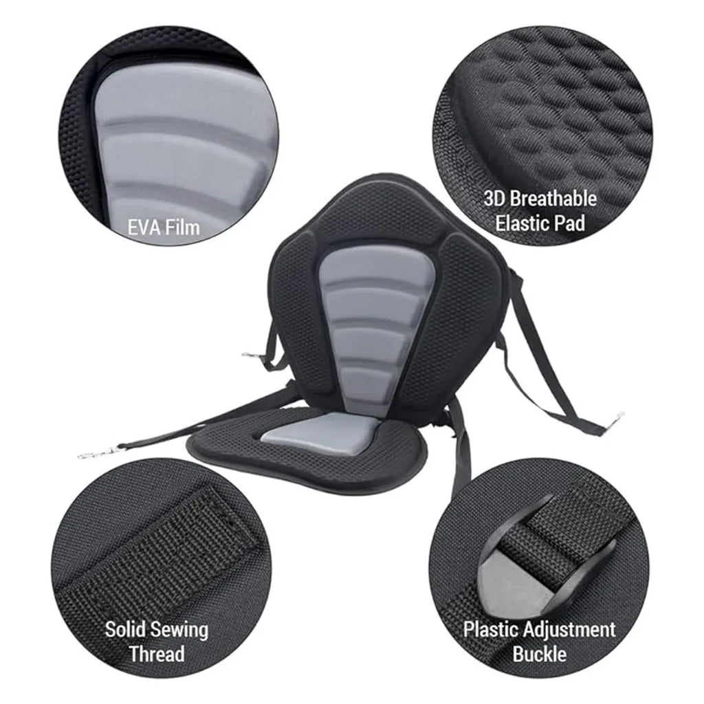 Kayak Seat Cushion Pad Detachable Backrest Paddleboard Surfboard Boat Accessory