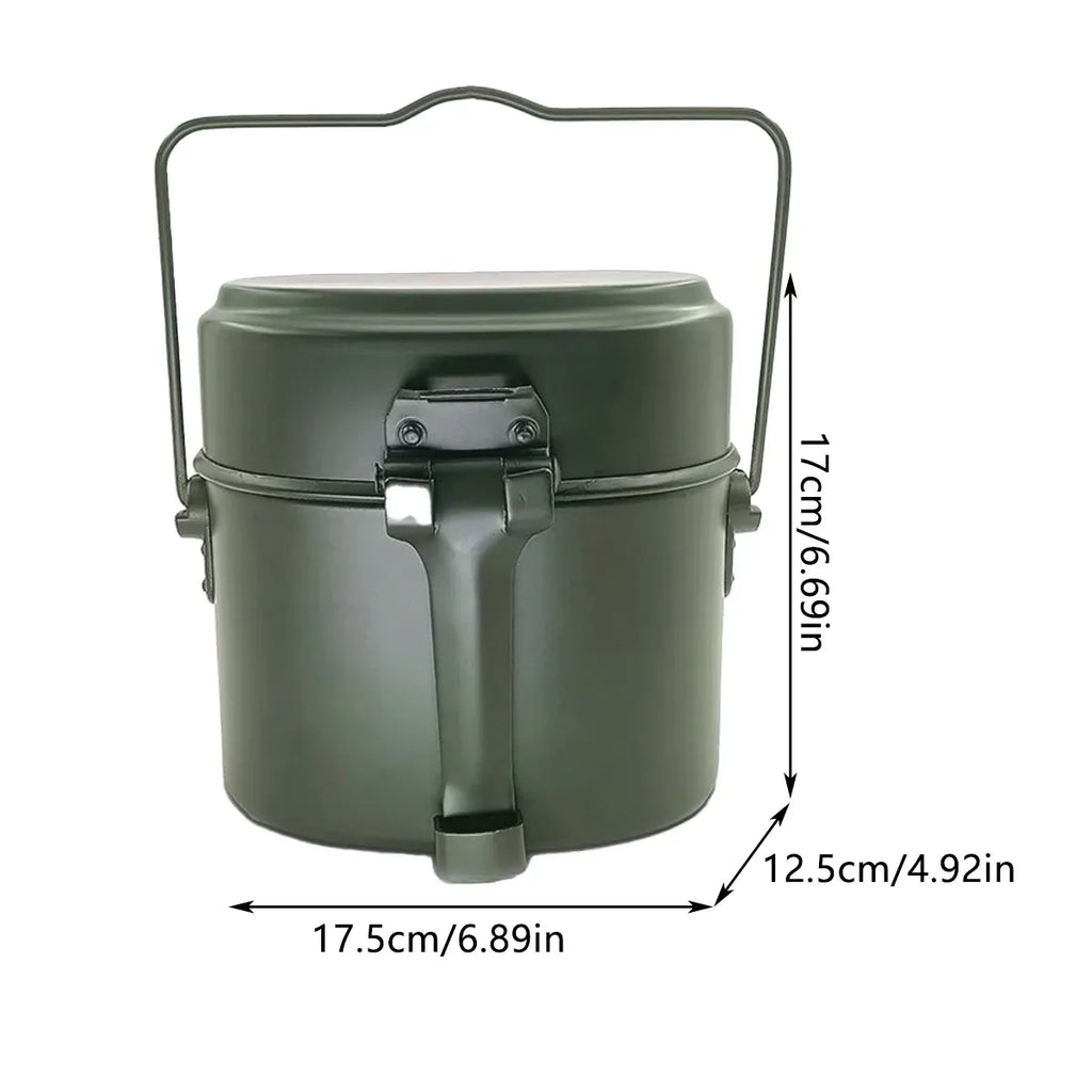 3 In 1 Camping Mess Kit Canteen Cookware Set For Hiking Bushcraft Cooking