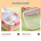 Stainless Steel Lunch Box Compartment Bento Box Food Container for Meal Prep Use - Pink