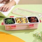Stainless Steel Lunch Box Compartment Bento Box Food Container for Meal Prep Use - Pink