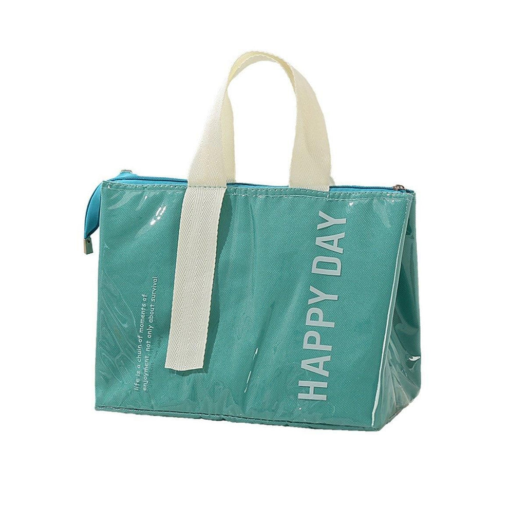 Large Capacity Lunch Bag Outdoor Picnic Aluminum Foil Portable Thermal Bag - Green