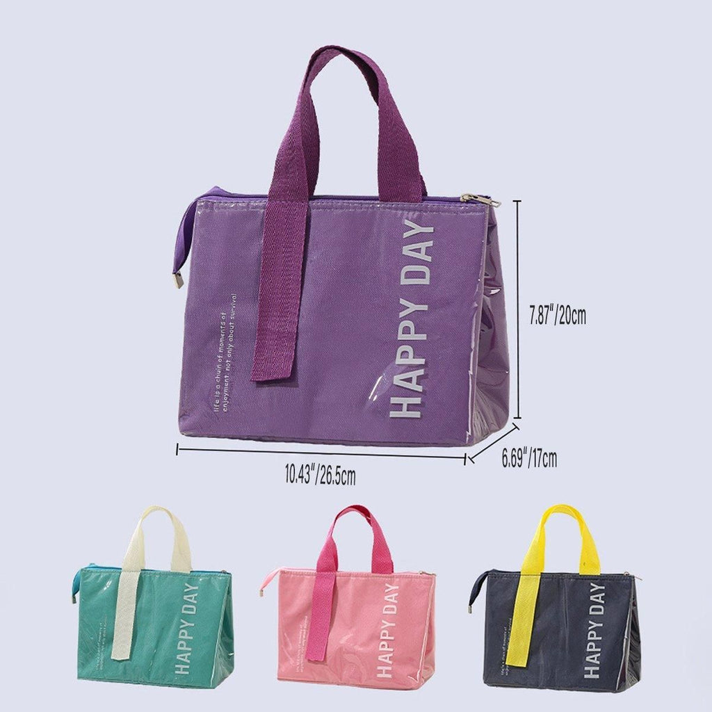 Large Capacity Lunch Bag Outdoor Picnic Aluminum Foil Portable Thermal Bag - Green