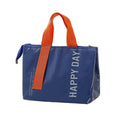 Large Capacity Lunch Bag Outdoor Picnic Aluminum Foil Portable Thermal Bag - Navy