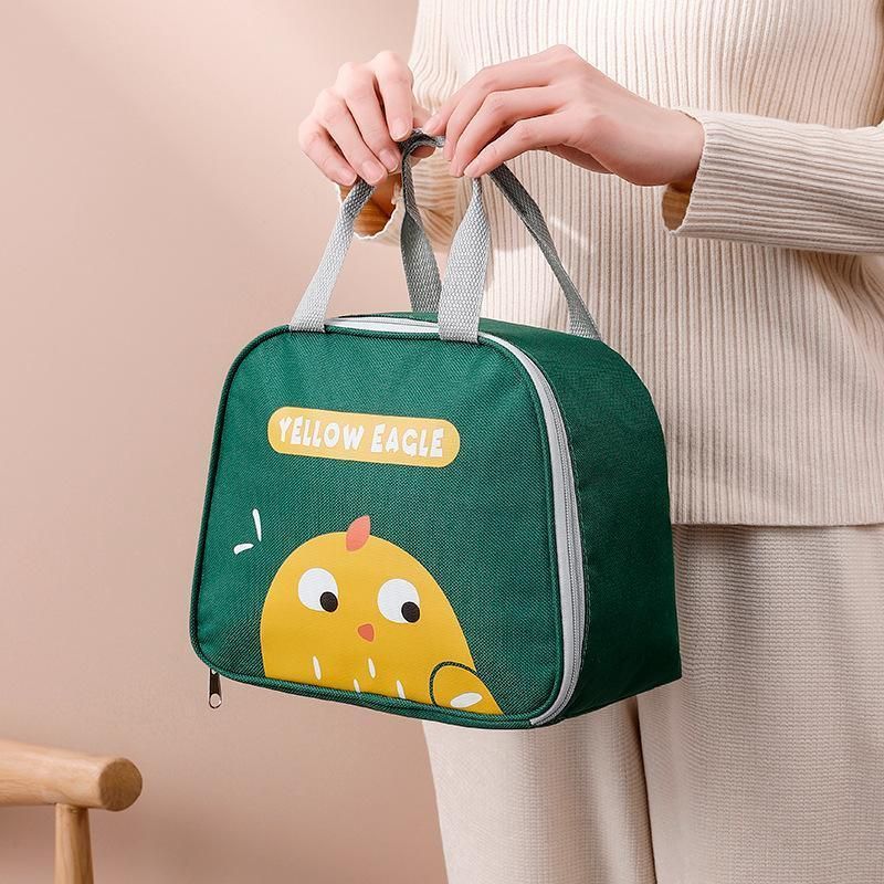 Cute Cartoon Lunch Bag Reusable Insulated School Lunch Box Cooler Tote Boy Girl - Pink