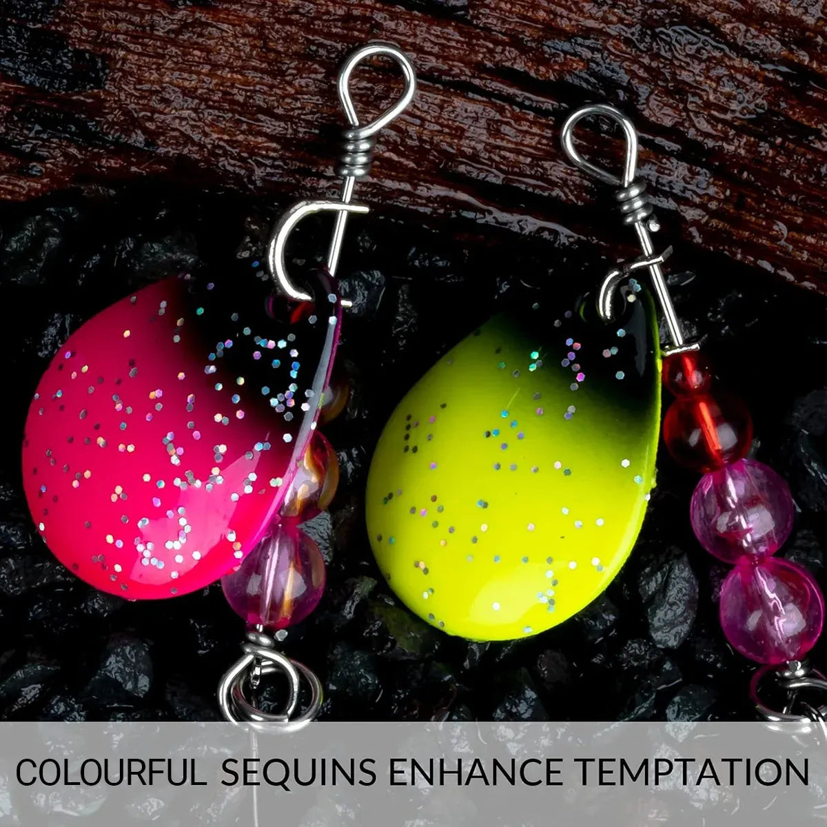 2.2g Spinner Baits Fishing Lures Kit for Trout Bass Freshwater Fishing Tackle