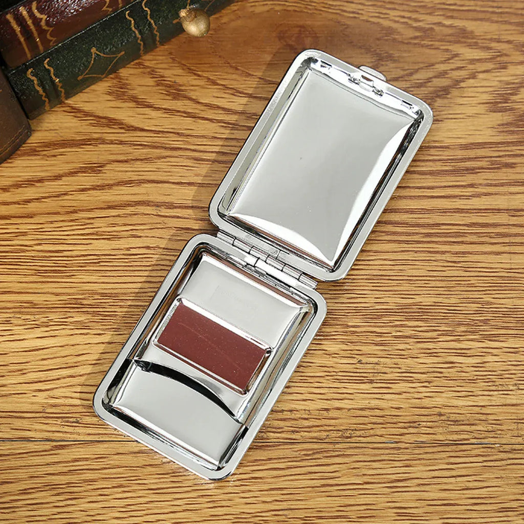 Portable Metal Matchbox Case Compact Storage Box Outdoor Camping Hiking - Black