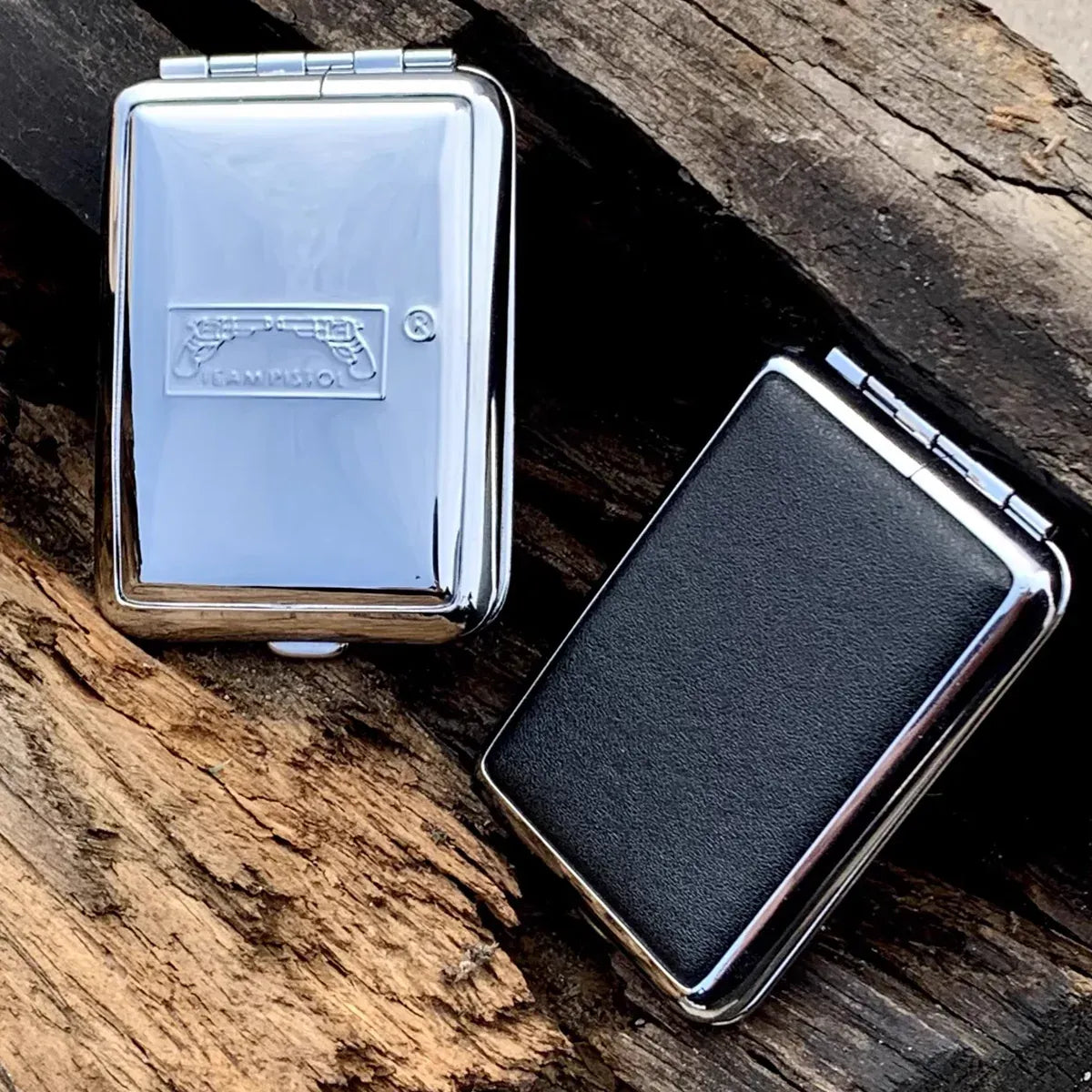 Portable Metal Matchbox Case Compact Storage Box Outdoor Camping Hiking - Silver