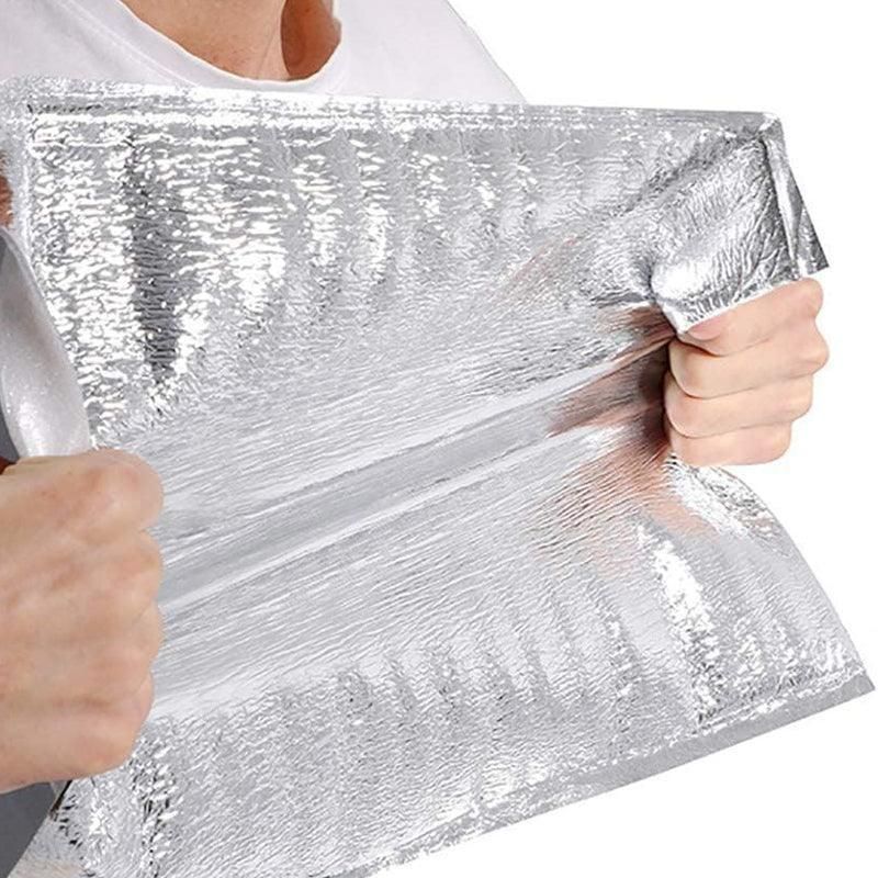 100Pcs Aluminum Foil Insulated Food Storage Bags for Thermal Cooling - 20*30CM-100PCS