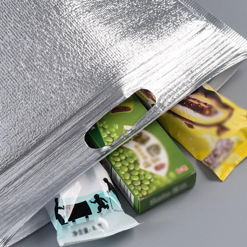 100Pcs Aluminum Foil Insulated Food Storage Bags for Thermal Cooling - 20*30CM-100PCS