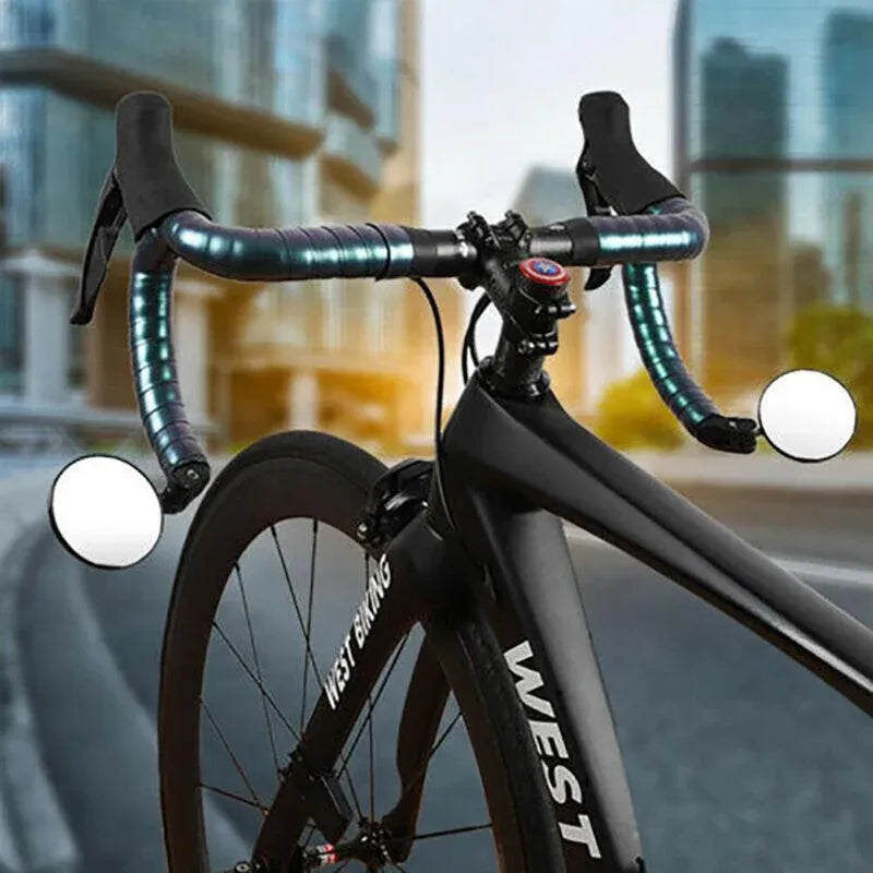 Adjustable Bicycle Rearview Mirror Convex Lens for MTB and Road Bikes