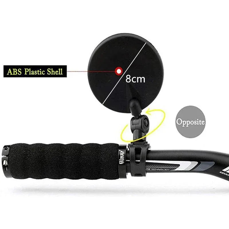 2PCS 360 Degree Bicycle Rearview Mirror Handlebar Mount Adjustable