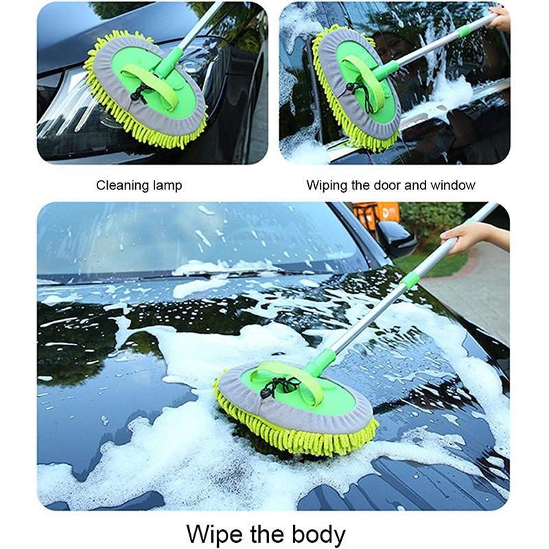 New Telescopic Car Brush Wash Soft Care Mop Vehicle Cleaning Window Adjustable - Mop Cloth(mop not included)