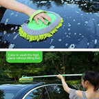 New Telescopic Car Brush Wash Soft Care Mop Vehicle Cleaning Window Adjustable - Mop Cloth(mop not included)