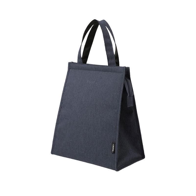 M Size Lunch Bag Thermal Insulated Box Bento Pouch Food Tote Work School Picnic - Navy