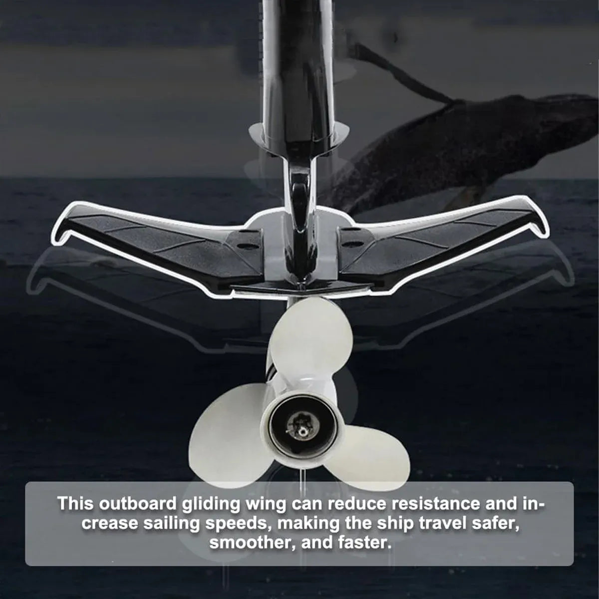 Outboard Engine Hydrofoil Stabilizer Marine Tail Wing Plate for Boat Motor Parts
