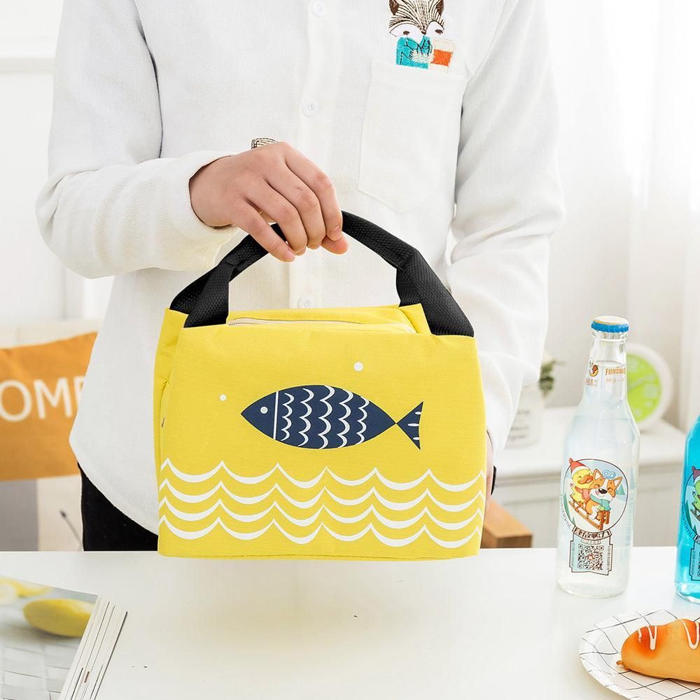 Portable Insulated Thermal Lunch Box Carry Tote Picnic Case Storage Bag 21x17x15cm - B04 (21x17x15cm)