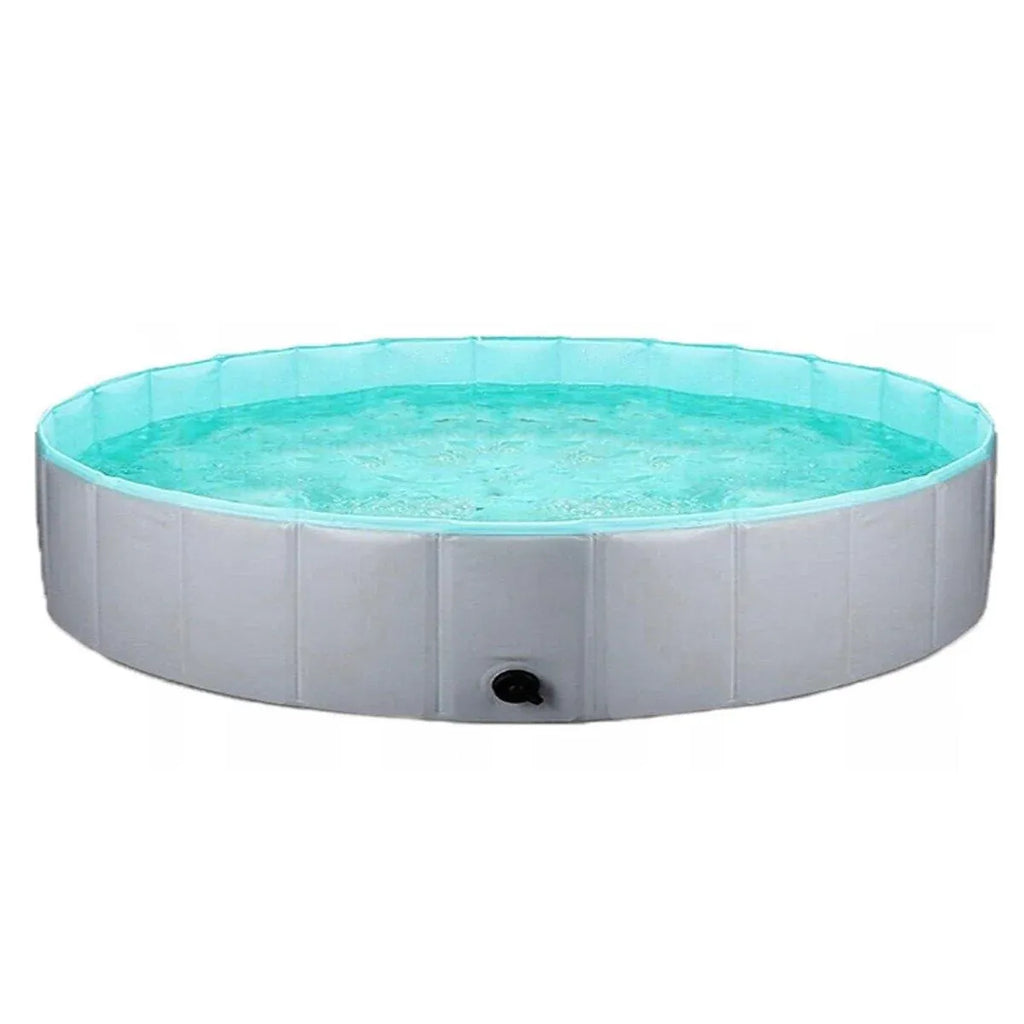 Pet Swimming Pool Foldable Portable Pool for Dogs Outdoor Summer Play - Grey-120x30cm