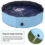 Pet Swimming Pool Foldable Portable Pool for Dogs Outdoor Summer Play - Grey-120x30cm