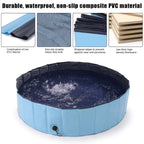 Pet Swimming Pool Foldable Portable Pool for Dogs Outdoor Summer Play - Grey-120x30cm