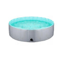 Pet Swimming Pool Foldable Portable Pool for Dogs Outdoor Summer Play - Grey-80x20cm