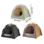 Folding Camping Pet Tent for Cats Puppy Bed Indoor Cat Nest Dog Cave Style House - Grey