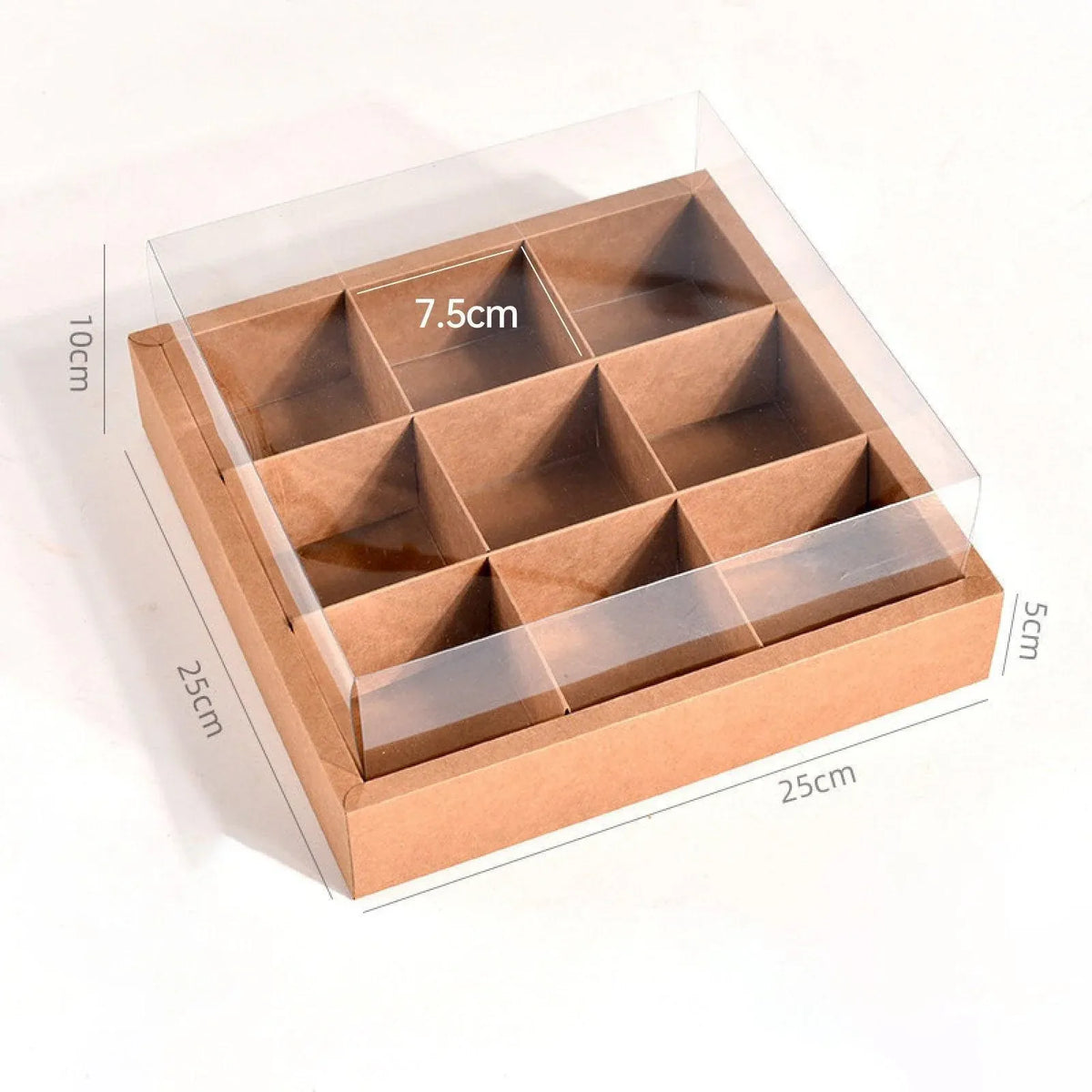 5PCS Kraft Paper Lunch Boxes Picnic Camping Food Containers Bento Sushi Packing - L-5Pcs