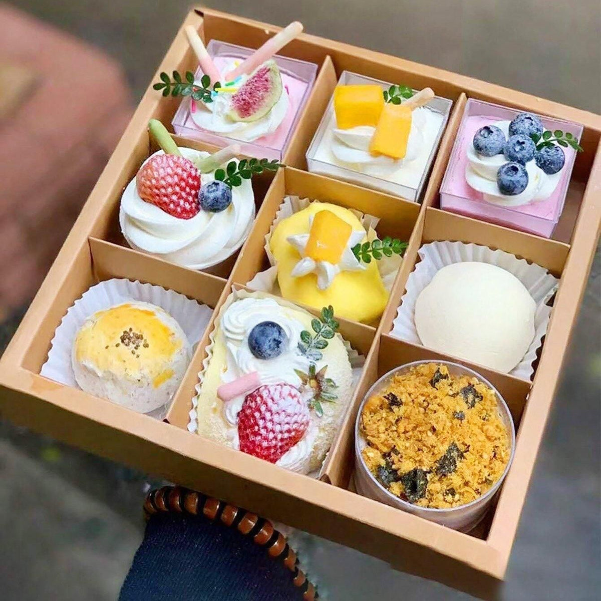 5PCS Kraft Paper Lunch Boxes Picnic Camping Food Containers Bento Sushi Packing - L-5Pcs