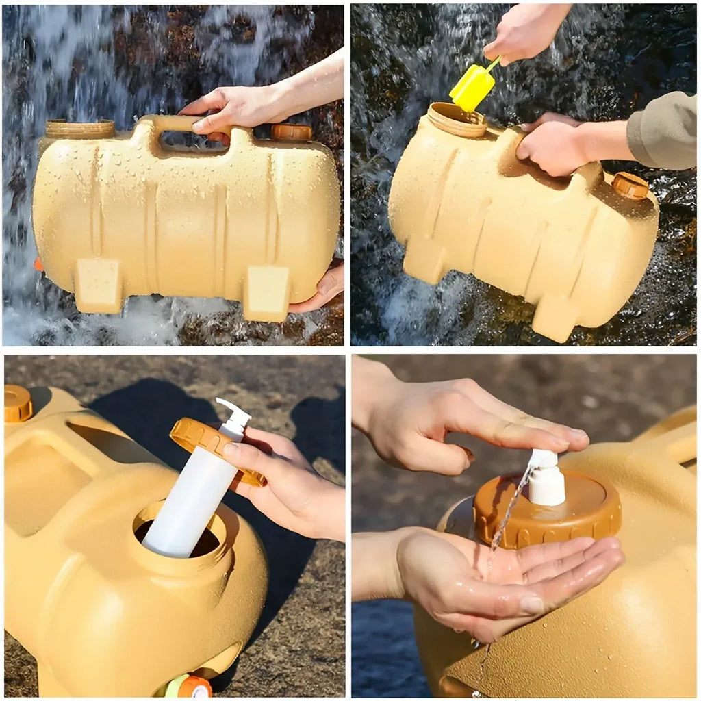 Portable Outdoor Camping Water Storage Tank With Faucet For Car Hiking Travel