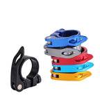 Quick Release Bicycle Seat Tube Clamp Multi Color Lever Lock Cycling Accessories - Silver-3-1