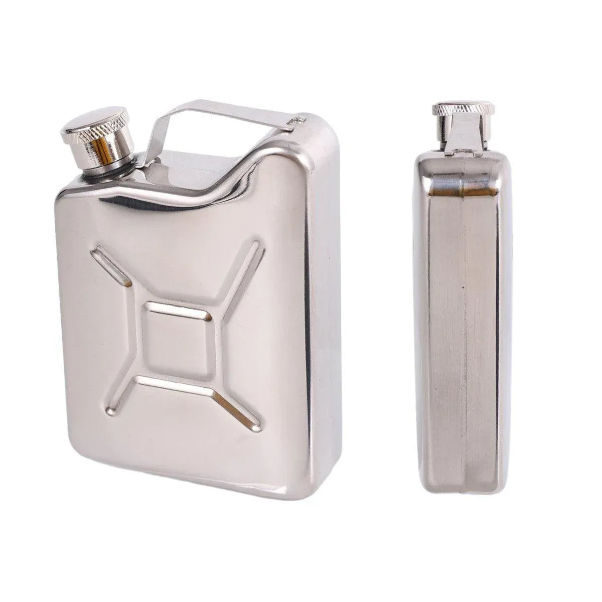 146ml Portable Outdoor Camping Oil Can Thick Stainless Steel Fuel Bottle Flask
