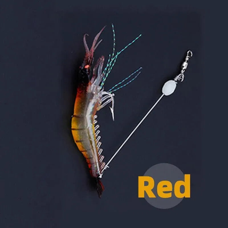 10 Pack Soft Shrimp Lures with Hooks for Bream Flathead Cod and Bass Fishing