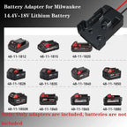 Diy For Milwaukee M18 Xc 18V Diy Project Battery Adapter/Base Power 2 Wirings - Black