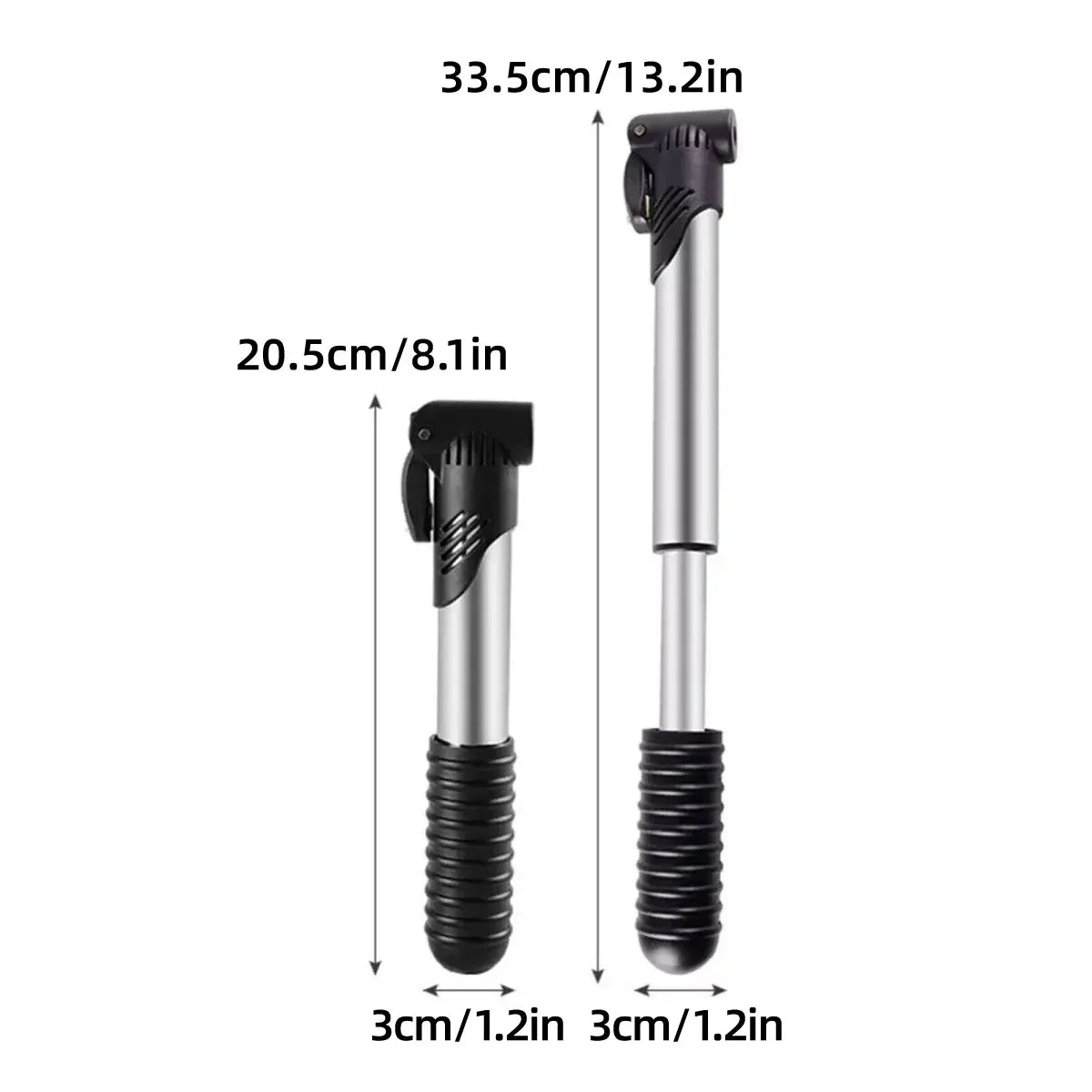 Aluminium Mini Bicycle Air Pump Bike Hand Ball Inflator Portable Cycling Tyre