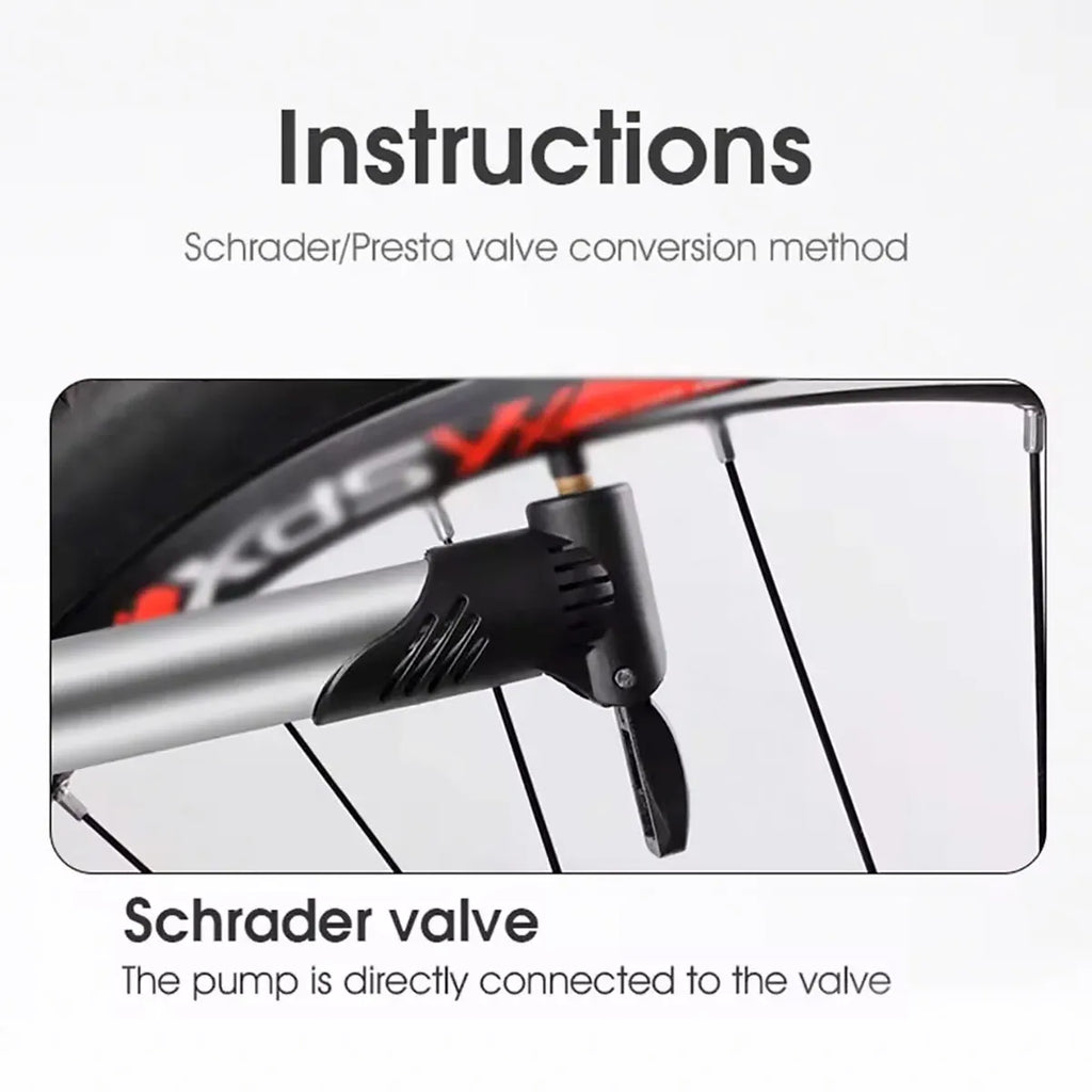 Aluminium Mini Bicycle Air Pump Bike Hand Ball Inflator Portable Cycling Tyre