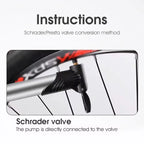 Aluminium Mini Bicycle Air Pump Bike Hand Ball Inflator Portable Cycling Tyre