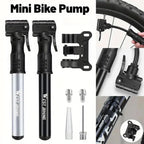 Portable Bicycle Pump Mini Inflatable Tube Pump Tire Inflator for Bike Cycling - Black