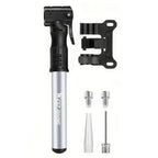Portable Bicycle Pump Mini Inflatable Tube Pump Tire Inflator for Bike Cycling - Silver