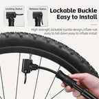Portable Bicycle Pump Mini Inflatable Tube Pump Tire Inflator for Bike Cycling - Silver