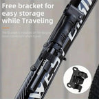 Portable Bicycle Pump Mini Inflatable Tube Pump Tire Inflator for Bike Cycling - Silver