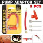 Pump Adapter Set with Inflating Needle and Valve Nozzle for Balls and Toys 5PCS