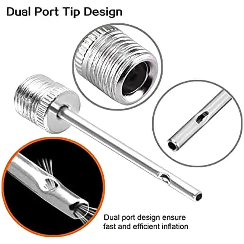 Pump Adapter Set with Inflating Needle and Valve Nozzle for Balls and Toys 5PCS