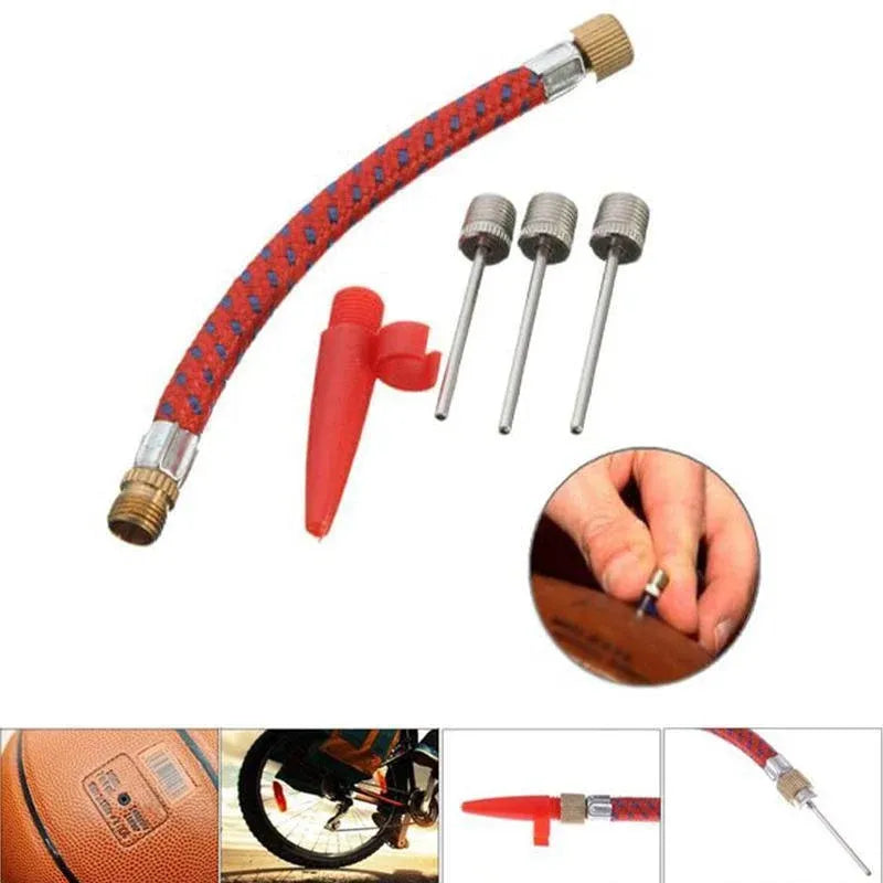 Pump Adapter Set with Inflating Needle and Valve Nozzle for Balls and Toys 5PCS