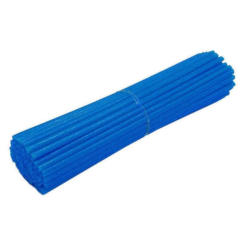 72PCS Wheel Spoke Wrap Sleeves Mountain Bike Bicycle Mtb Wraps Skins Covers - Light Blue