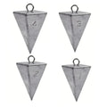 Four Sided Triangular Fishing Lead Sinker with Ring Conical Drop Weight Tackle - 1+2+3+4OZ
