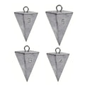 Four Sided Triangular Fishing Lead Sinker with Ring Conical Drop Weight Tackle - 3+4+5+6OZ